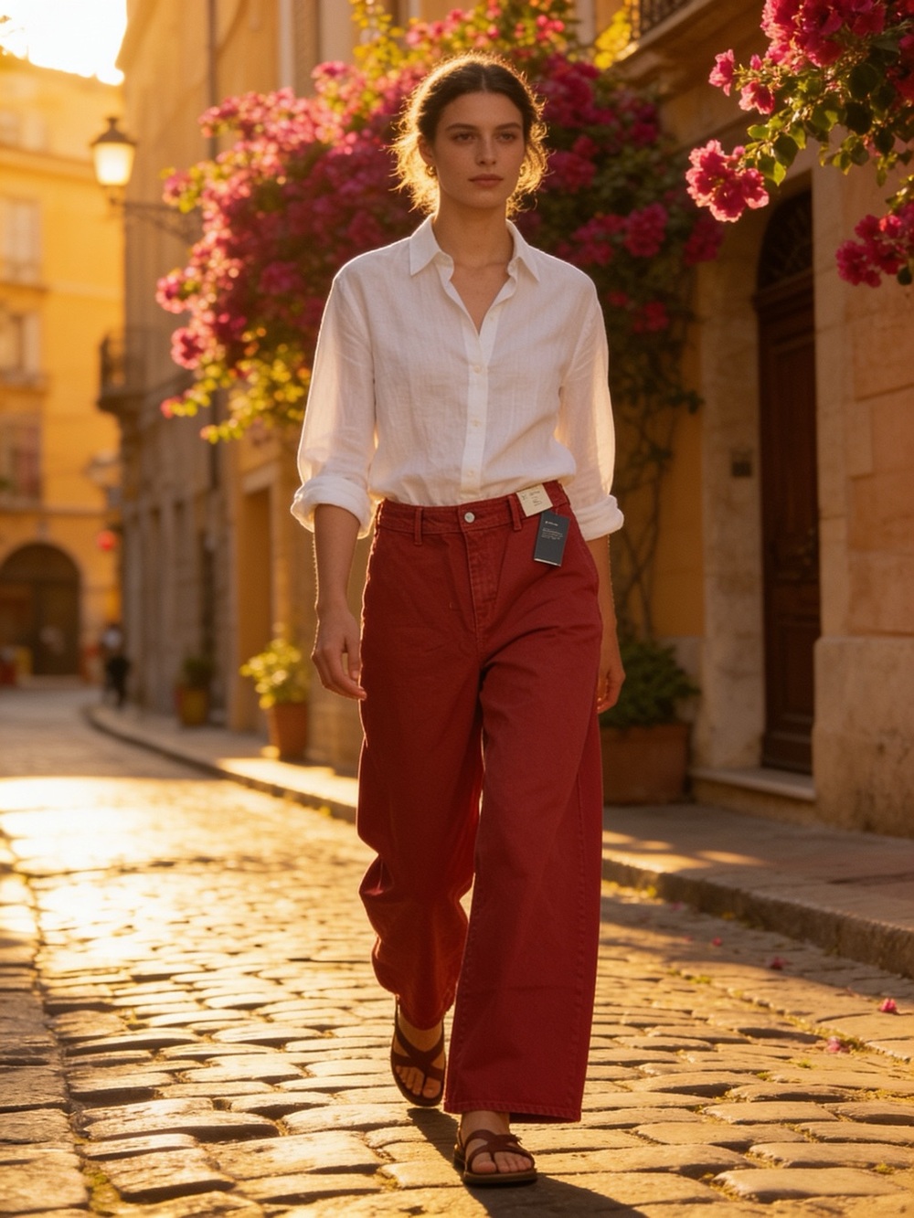 NWT Universal Thread Red Sailor Wide Leg Jeans Size 12